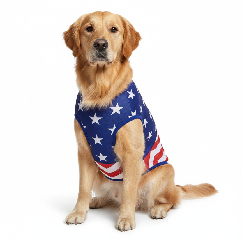 4th of July Summer Breathable Mesh Pet Vest