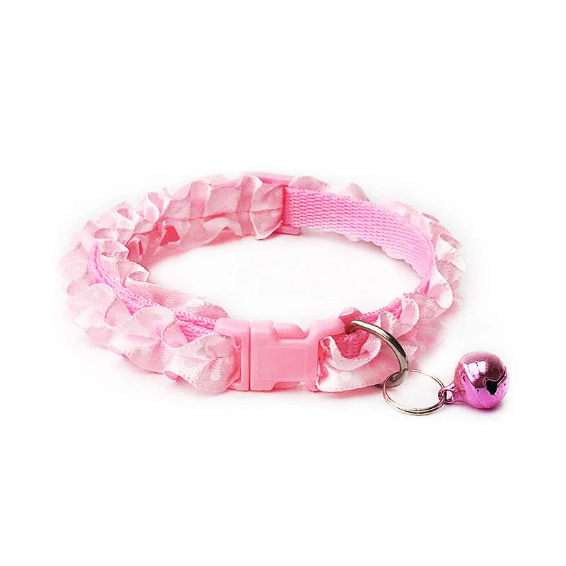 Ruffled Polka Dot Bell Collar