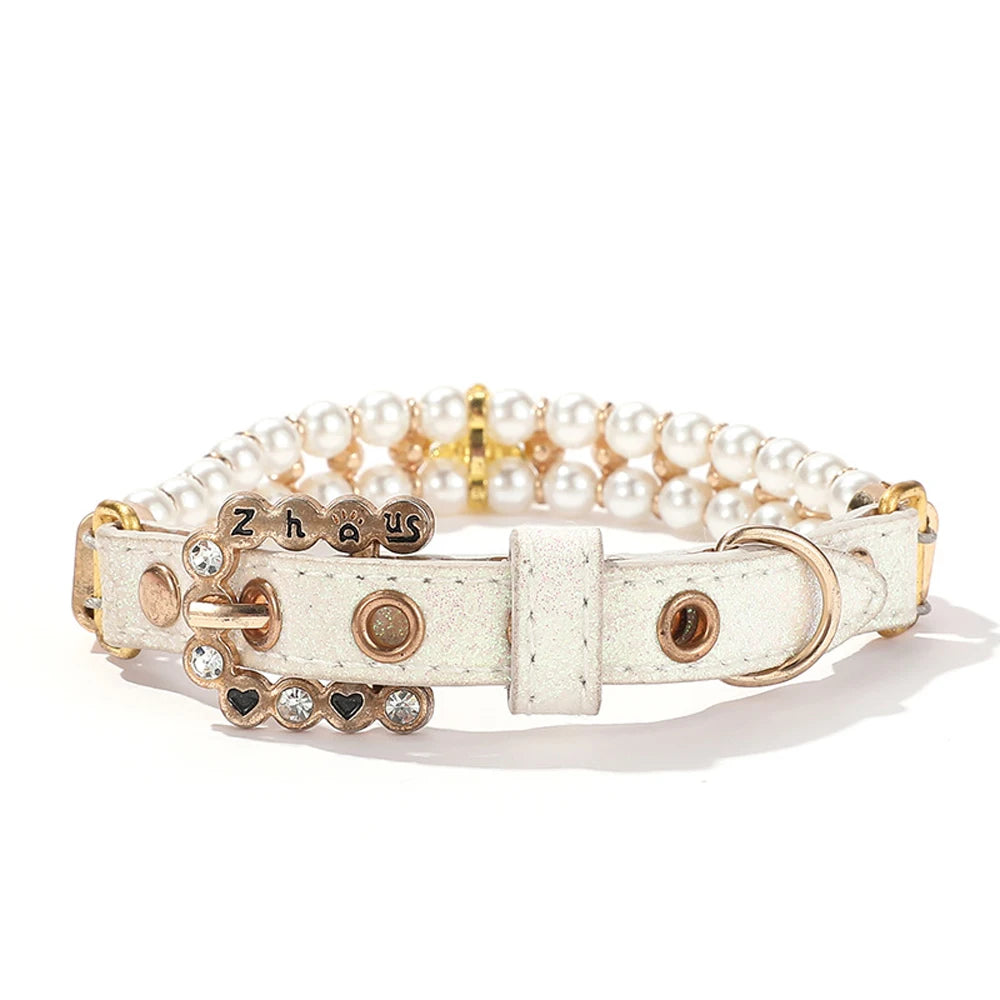 Pearl & Crystal Pet Collar
