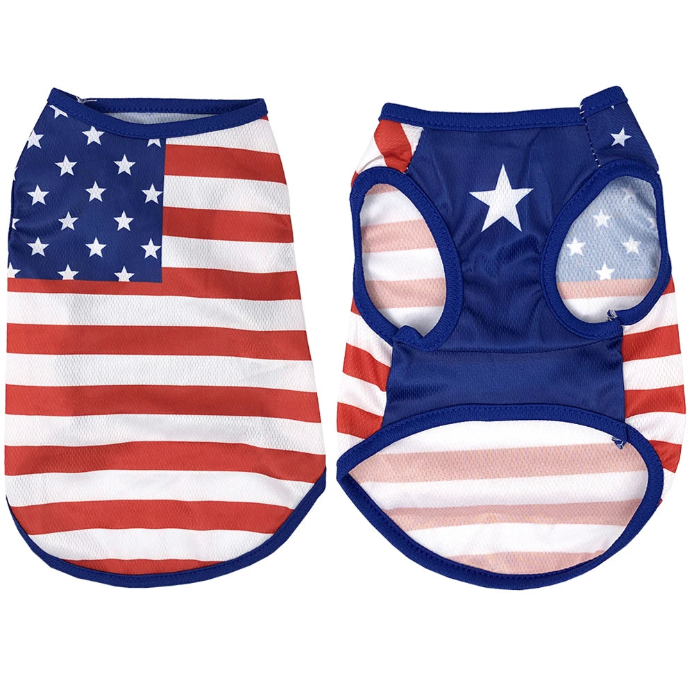 4th of July Summer Breathable Mesh Pet Vest