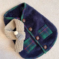 Christmas Fleece Dog Vest Coat with Scarf