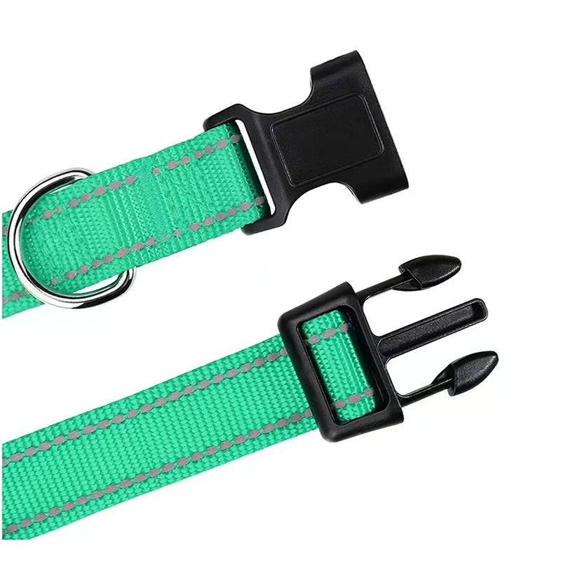 Reflective Adjustable Dog Nylon Collar for Large Breeds