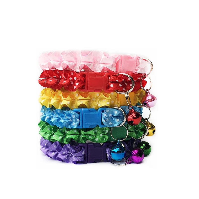 Ruffled Polka Dot Bell Collar