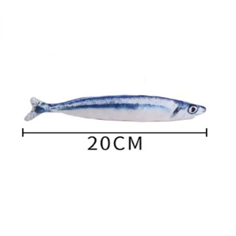 New Design Plush Fish Cat Toy Durable Bite-Resistant Interactive Toy Catnip Stuffed Pet Plaything