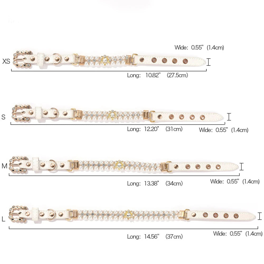 Pearl & Crystal Pet Collar