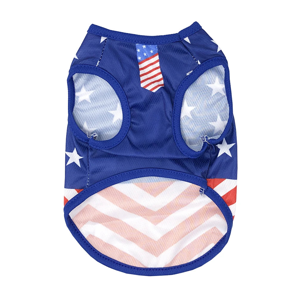 4th of July Summer Breathable Mesh Pet Vest