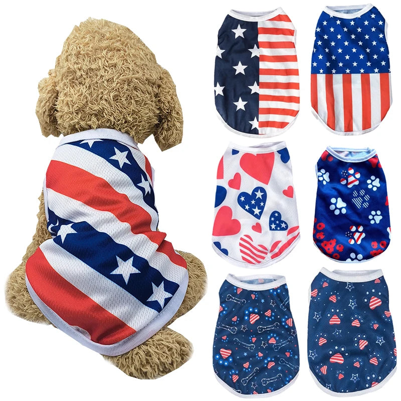 4th of July Breathable Mesh Pet Vest