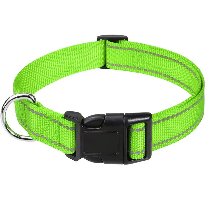 Reflective Adjustable Dog Nylon Collar for Large Breeds