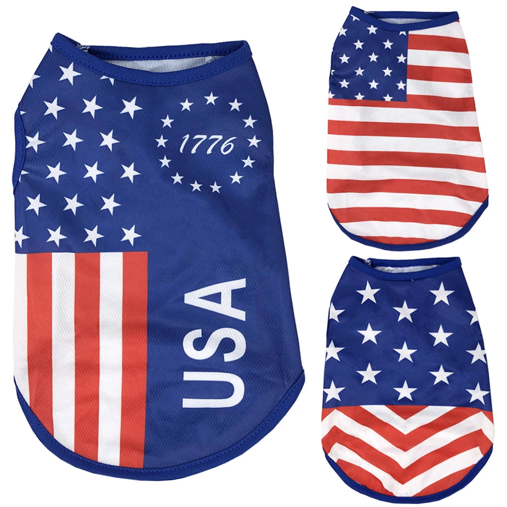 4th of July Summer Breathable Mesh Pet Vest