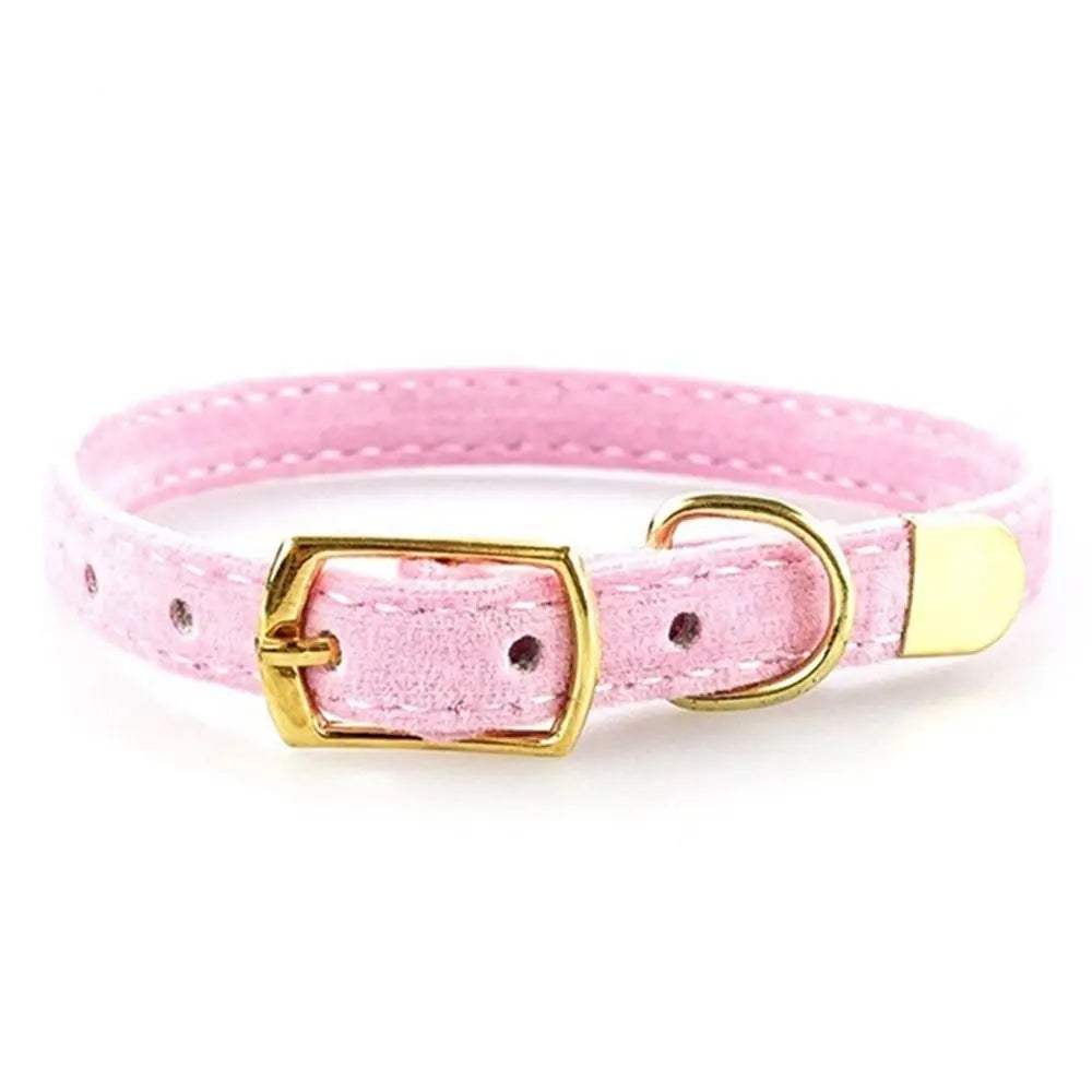 Flocked Pet Collar with Optional Bell