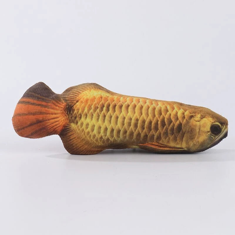 New Design Plush Fish Cat Toy Durable Bite-Resistant Interactive Toy Catnip Stuffed Pet Plaything