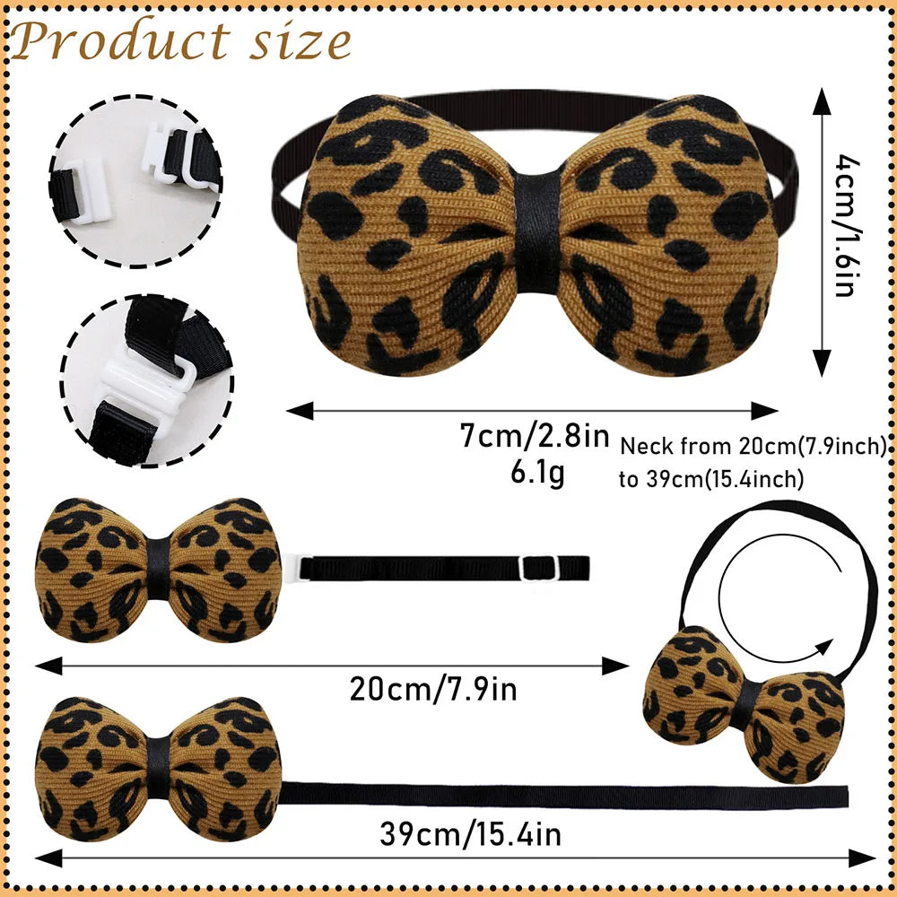 Animal Print Pet Bow Ties