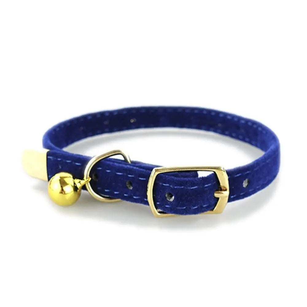 Flocked Pet Collar with Optional Bell