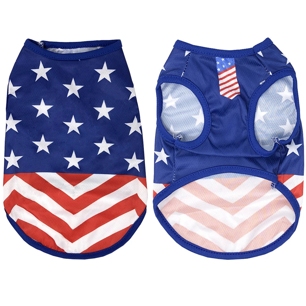 4th of July Summer Breathable Mesh Pet Vest