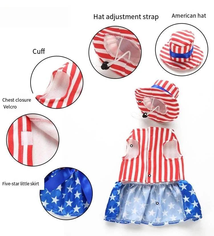 4th of July Funny Patriotic Pet Costume