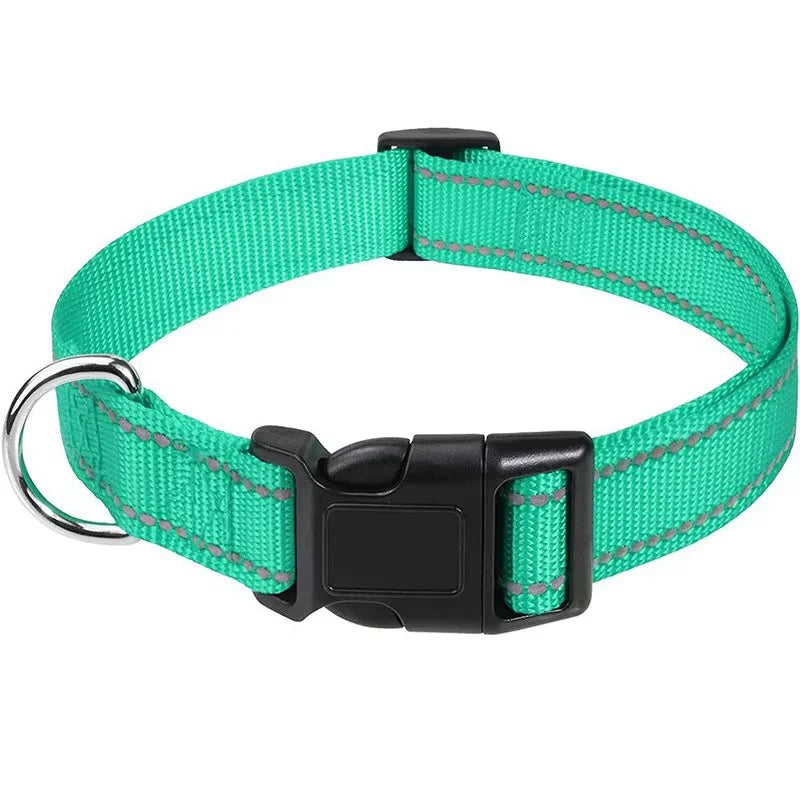 Reflective Adjustable Dog Nylon Collar for Large Breeds