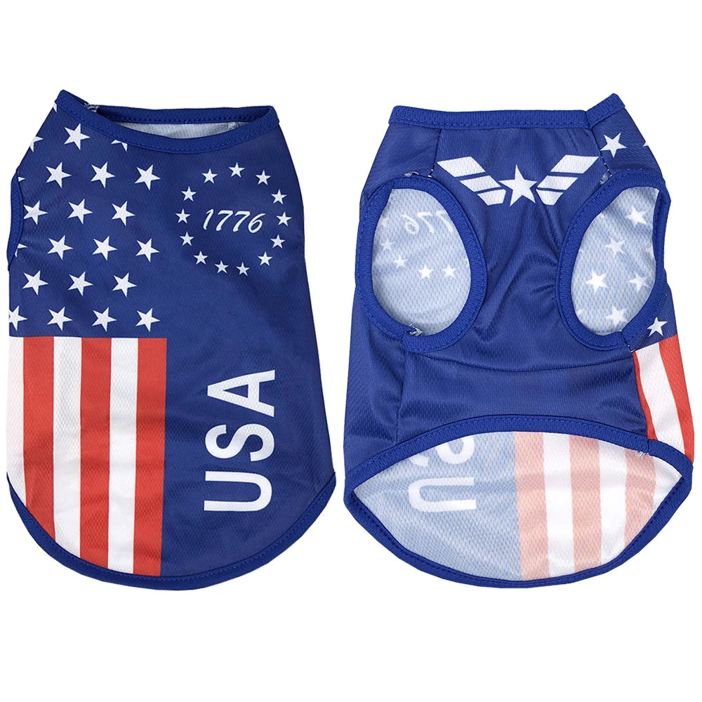 4th of July Summer Breathable Mesh Pet Vest