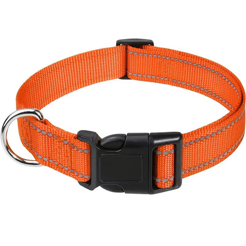 Reflective Adjustable Dog Nylon Collar for Large Breeds