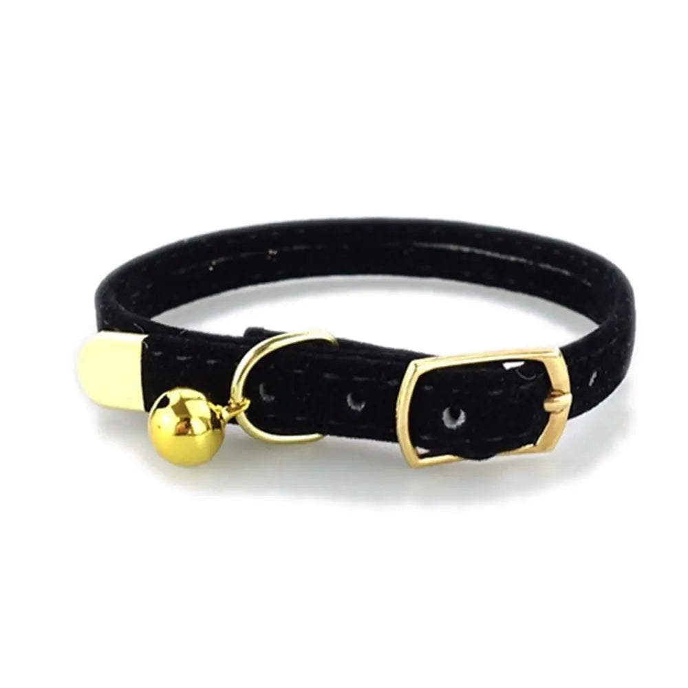 Flocked Pet Collar with Optional Bell