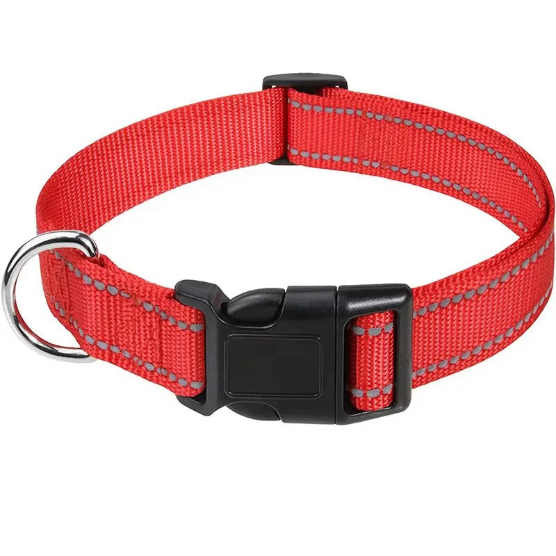 Reflective Adjustable Dog Nylon Collar for Large Breeds