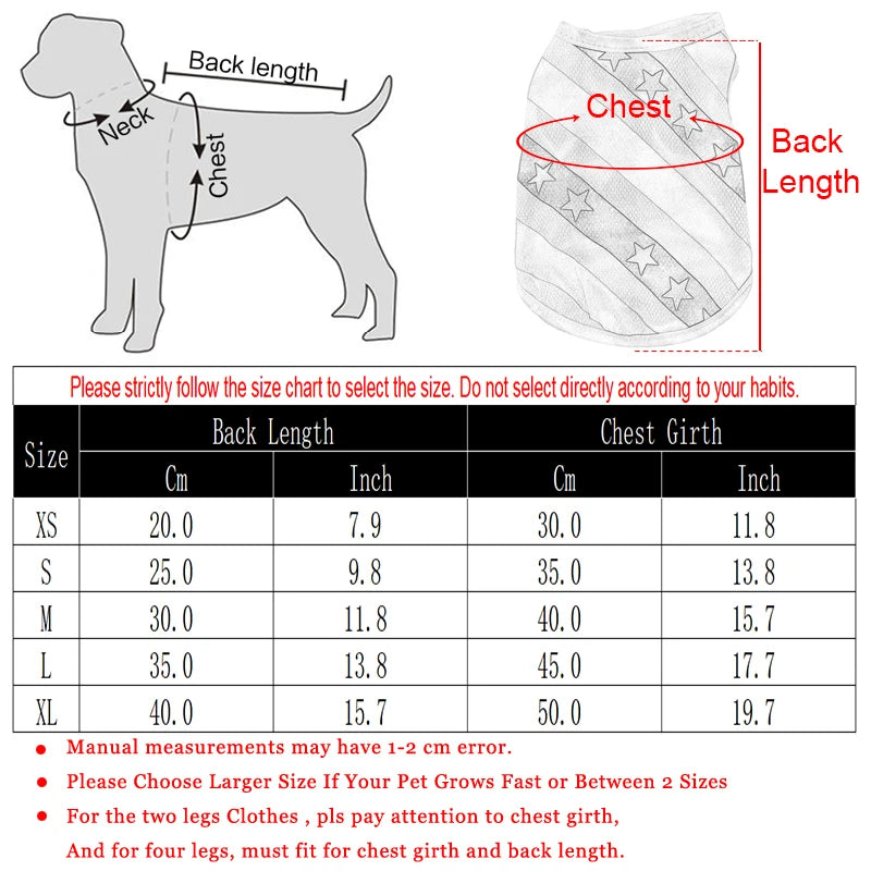 4th of July Breathable Mesh Pet Vest