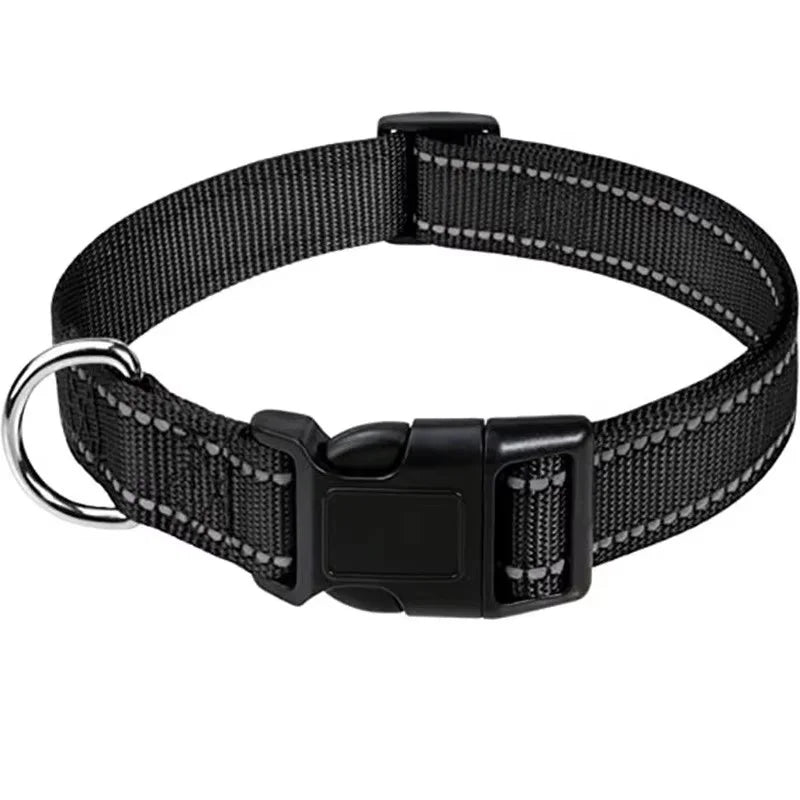 Reflective Adjustable Dog Nylon Collar for Large Breeds