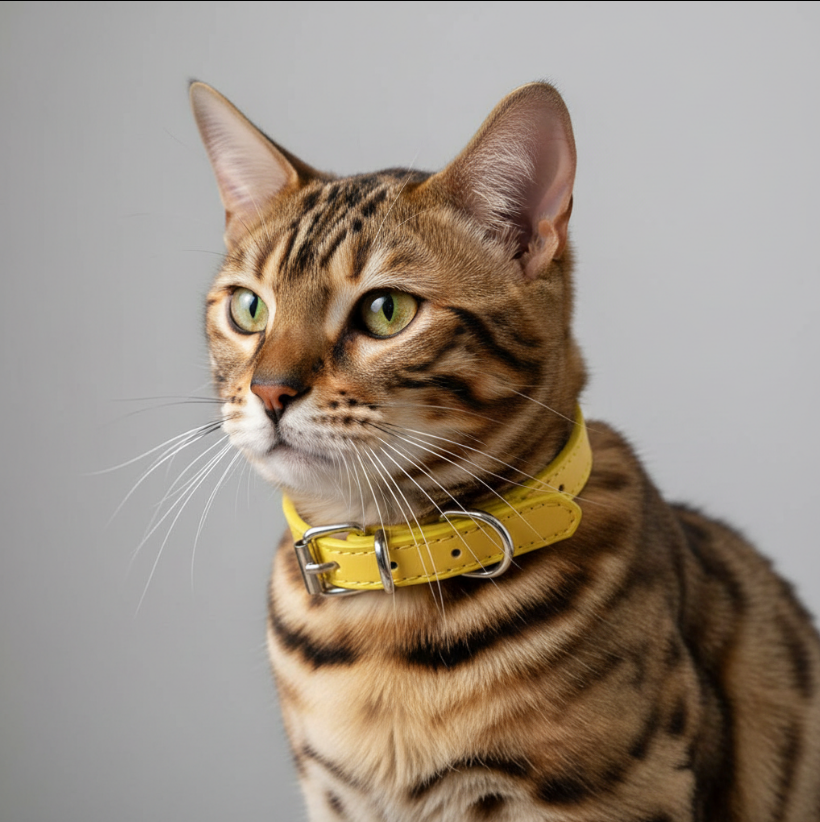 Flocked Pet Collar with Optional Bell