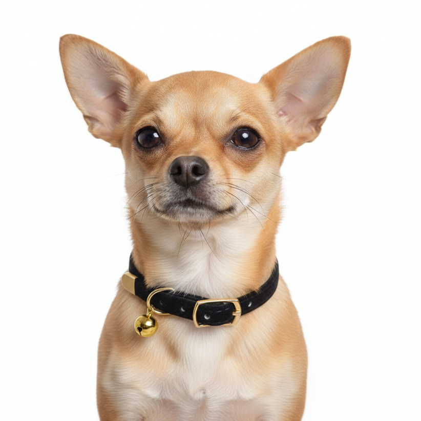 Flocked Pet Collar with Optional Bell
