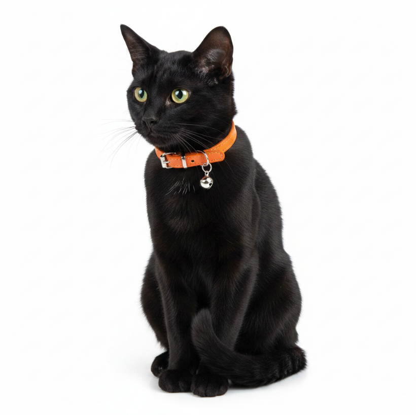 Leather Pet Collar with Bell