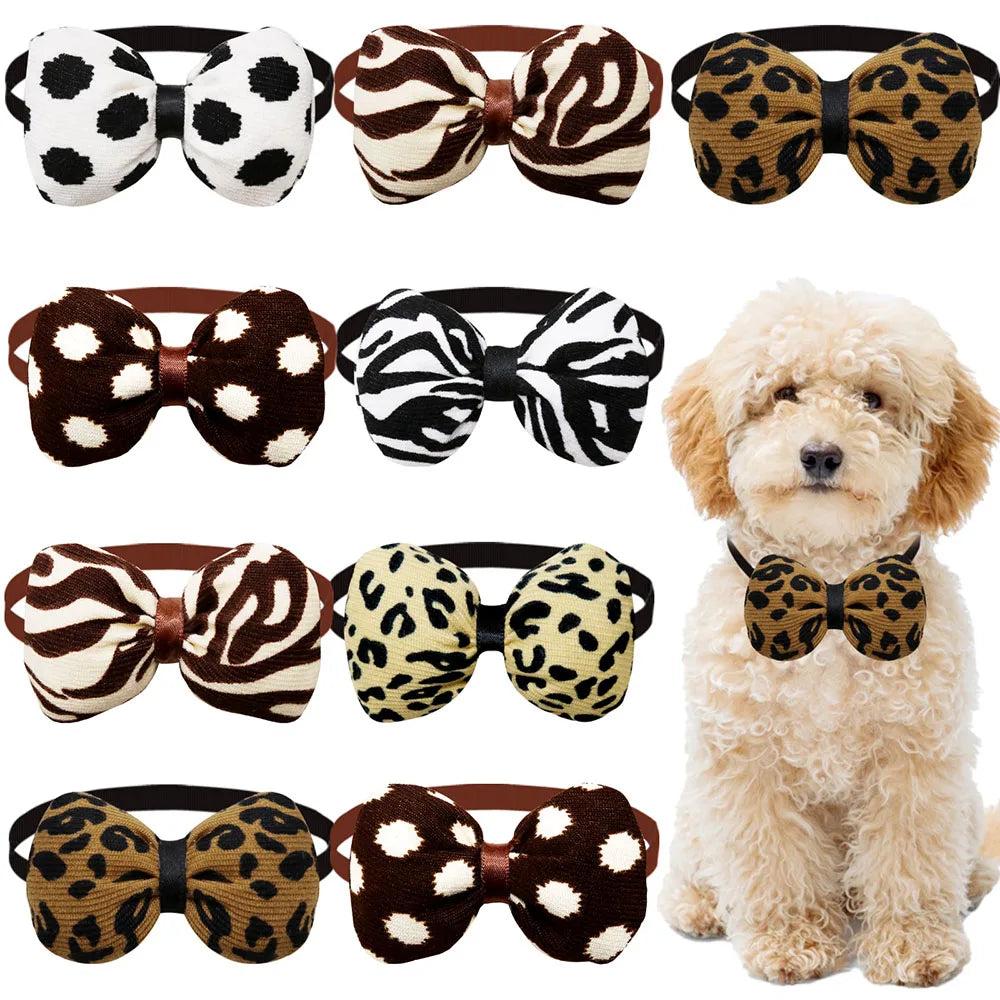 Animal Print Pet Bow Ties