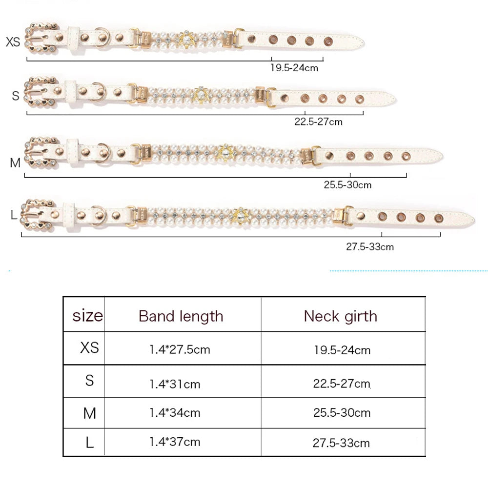 Pearl & Crystal Pet Collar